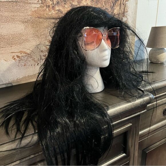Long black Synthetic Wig - Picture 1 of 7
